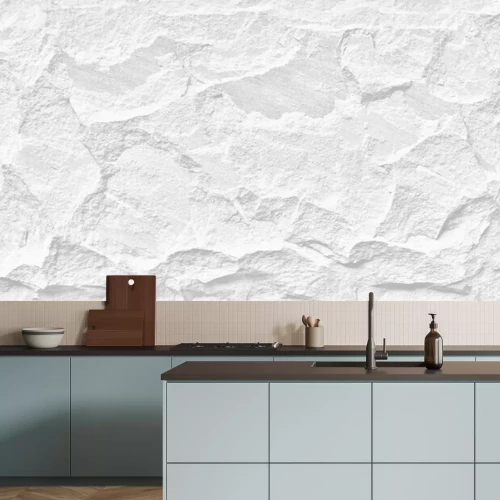 Fotobehang Witte stenen muur