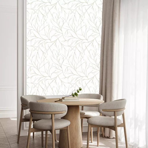 Behang Branches of trees intertwine. Seamless pattern natural theme