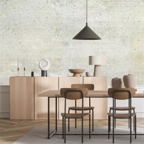 Fotobehang Beige betonnen muur optiek