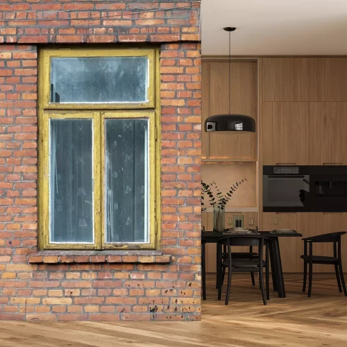 Fotobehang Oude venster