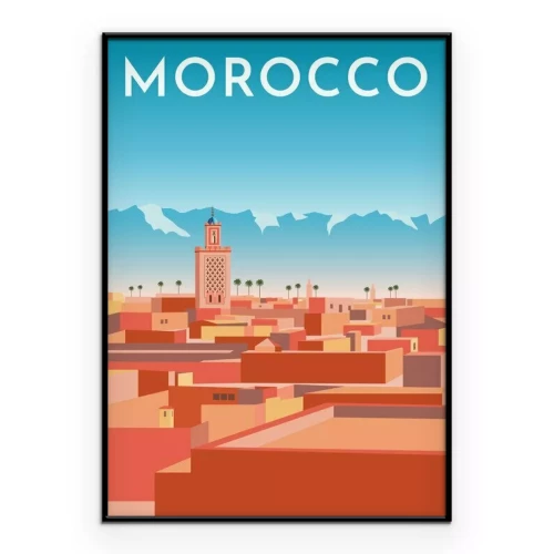 Poster Afbeelding met een Marokkaans landschap