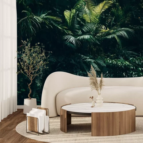 Sticker Tropical leaves background,jungle leaf garden