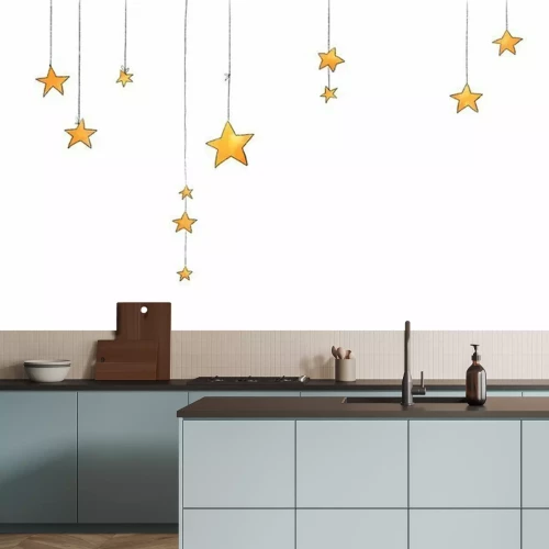 Sticker Collection of stars style sketch cartoon watercolor.