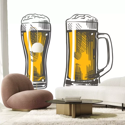 Sticker beer glass mug color