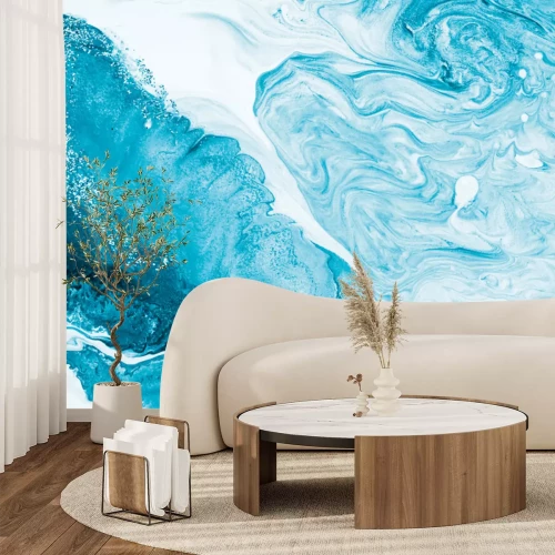 Sticker Marmeren illusie van zeegolven