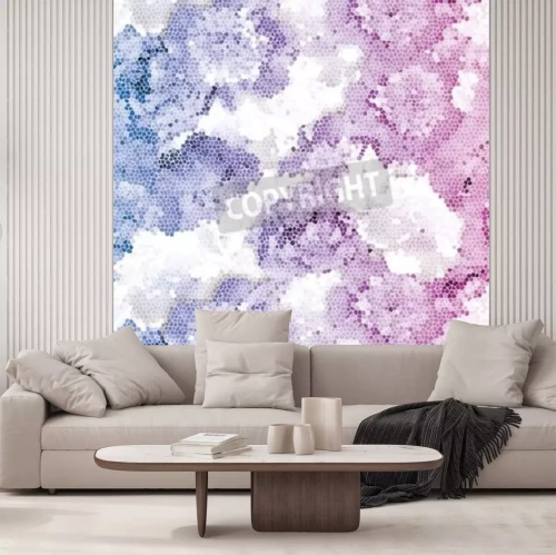 Fotobehang Pioenen als mozaïek