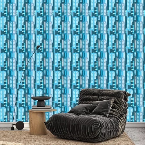 Behang naadloze patroon van de stad