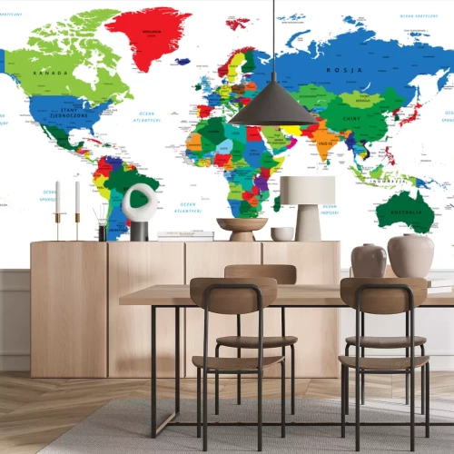 Fotobehang Wereldkaart - landen