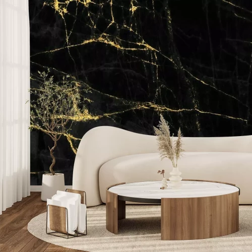 Fotobehang Zwart modern marmer
