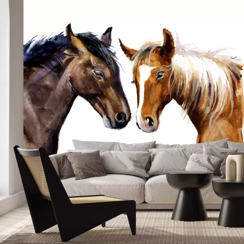 Sticker Vriendschap van paarden