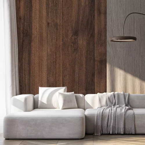 Sticker Donker houten textuur