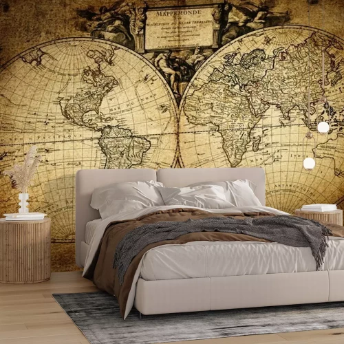 Fotobehang Antieke vintage wereldkaart