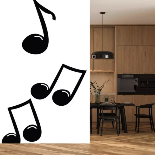 Sticker Music notes, illustration, vector on white background.