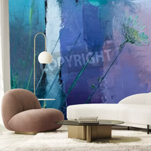 Fotobehang Abstractie die olieverfschilderij imiteert