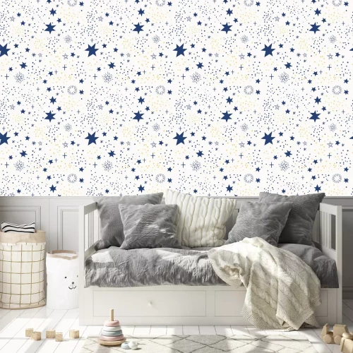 Behang Vector seamless pattern with doodle stars