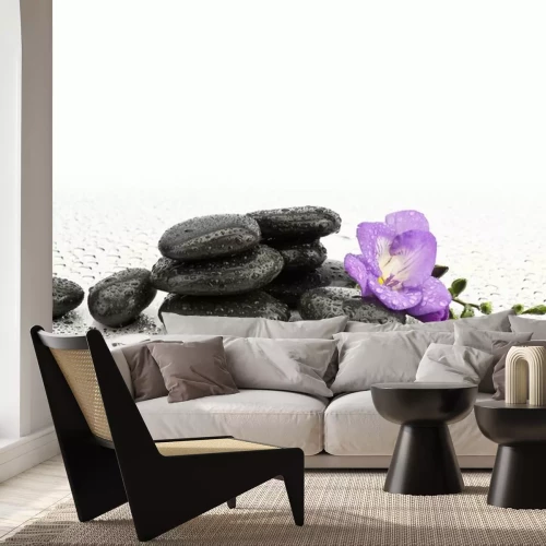 Sticker Frezja na kamieniach doen masażu