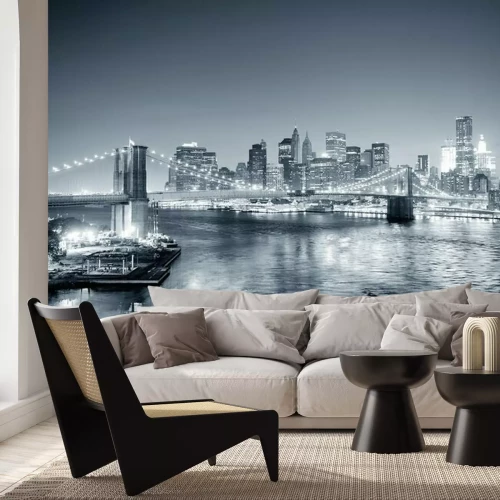 Fotobehang New York zwart-wit landschap