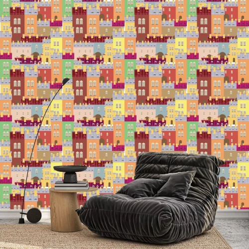 Behang vector achtergrond van de stad