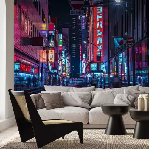 Fotobehang Neonstad Tokio