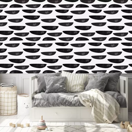 Behang Zwart-wit Scandinavisch design