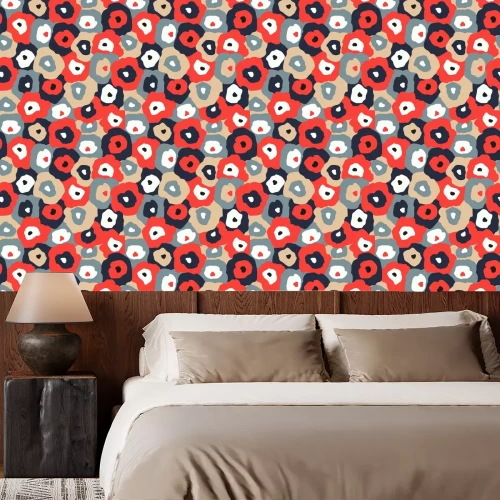 Behang Kleurrijk abstract bloempatroon. Vector illustratie