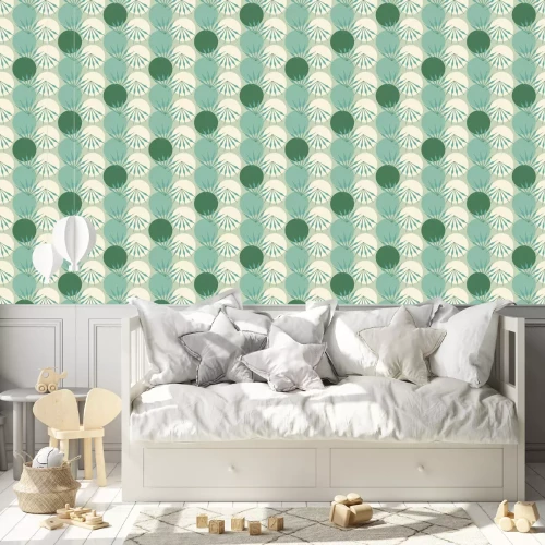 Behang Abstract bamboebos