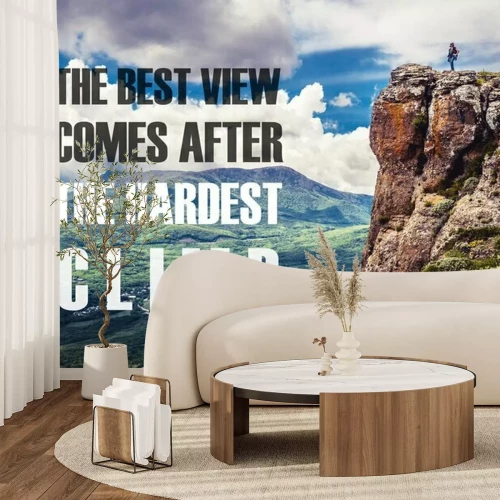 Sticker Inspirational motivational quote on the nature background