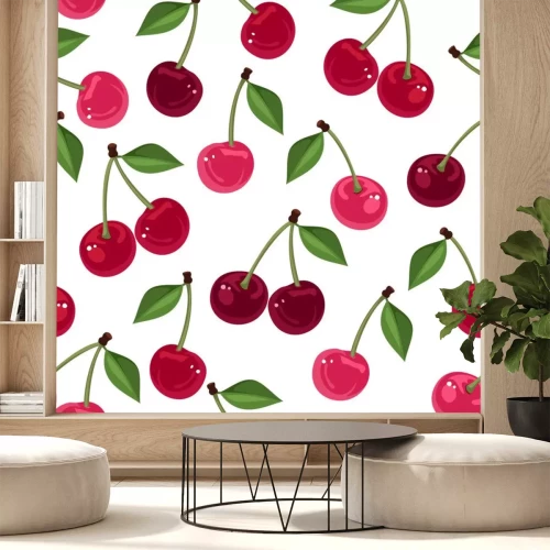 Sticker Kersen in verschillende tinten