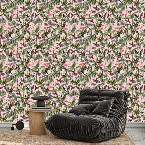 Behang Jungle voor kinderen met exotische dieren