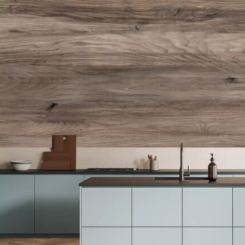 Fotobehang Bruine en beige houten vloer