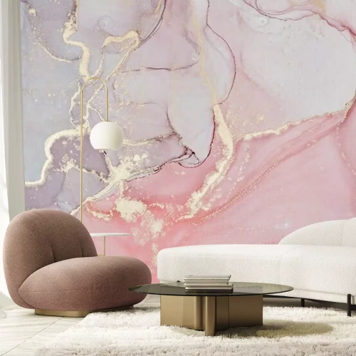 Fotobehang Pastelkleuren abstracte compositie