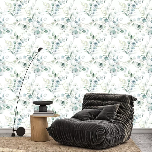 Behang Delicate planten met waterverf