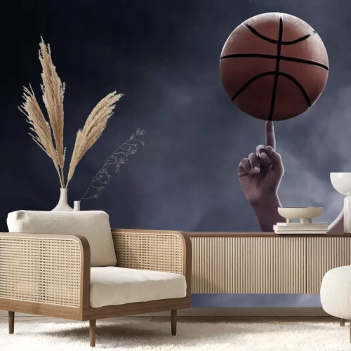 Fotobehang Basketbalbal op mistige achtergrond