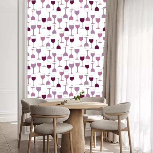 Behang Seamless pattern with wine glass