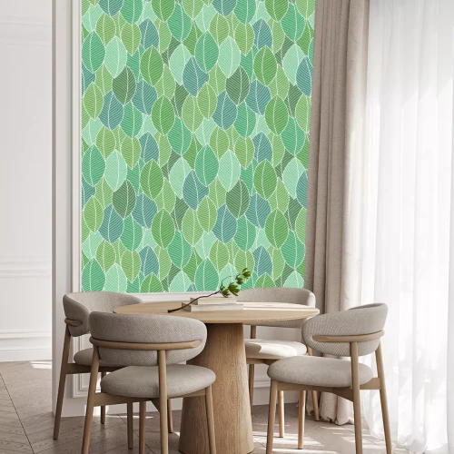 Behang Beautiful spring leaves seamless pattern