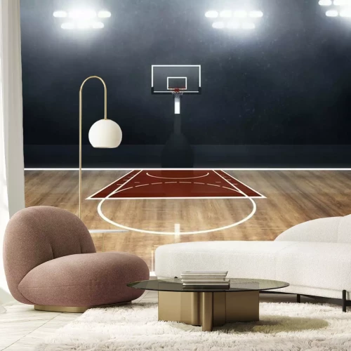 Fotobehang Professioneel basketbalveld