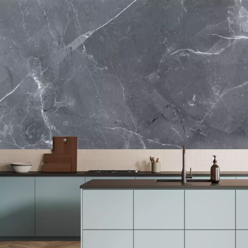 Fotobehang Dark color marble texture, black stone marble background