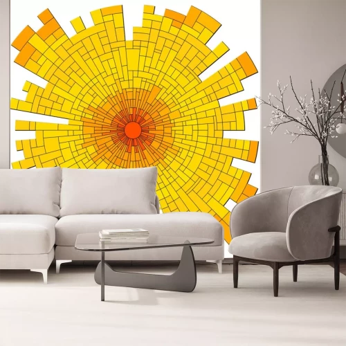 Sticker De zon in de vorm van een mozaïek