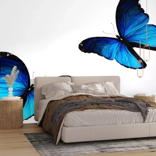 Sticker Blauwe vlinders in beweging