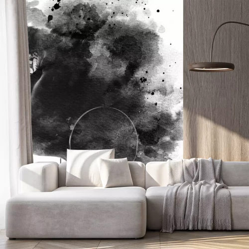 Fotobehang Artistiek portret van een jonge vrouw in het zwart