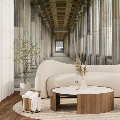 Fotobehang Row of classic greek columns in Berlin, Germany