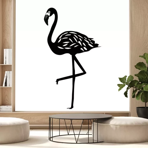 Sticker Flamingo silhouette isolated on white background