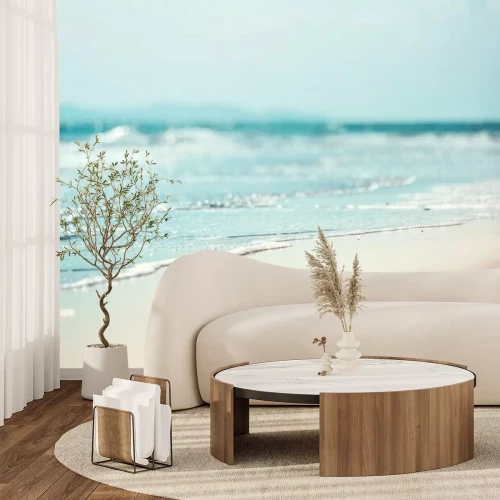 Fotobehang Kust met lichtgolven