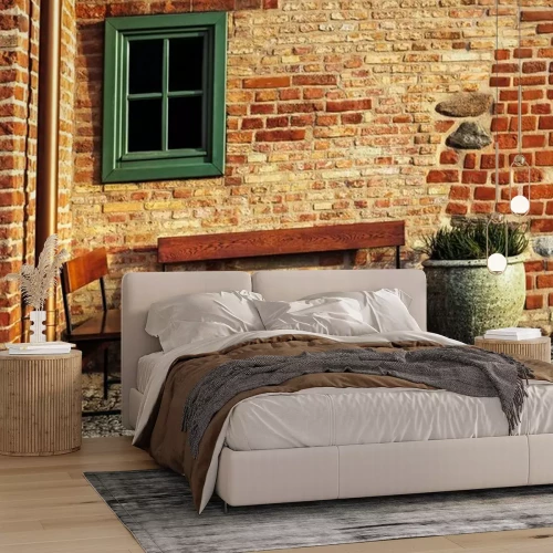 Fotobehang Huis van rode baksteen