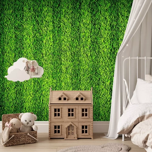 Fotobehang Groen gras op het sportveld