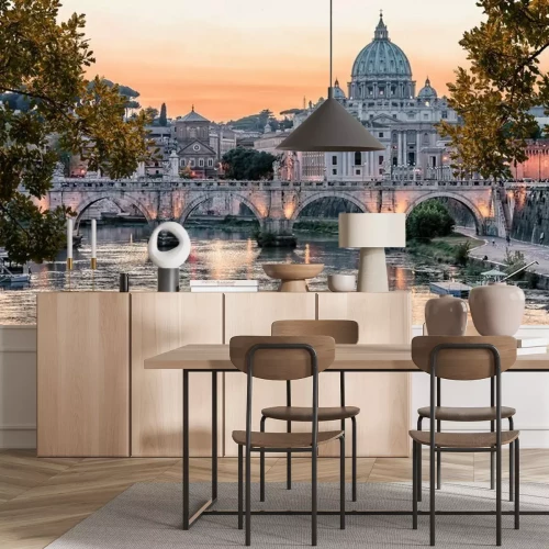 Fotobehang Zonsondergang in Rome
