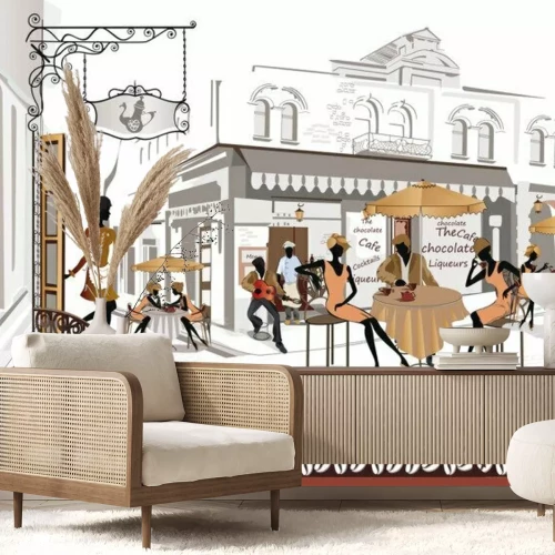 Fotobehang Londens café