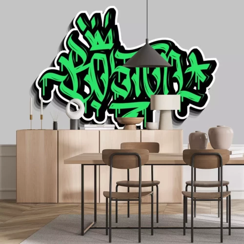 Sticker Boston Massachusetts Usa Hand Lettering Graffiti Tag Style Sticker Design.