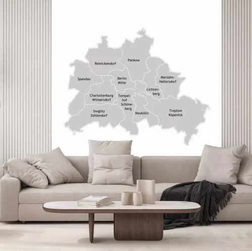 Sticker Gelabeld stadskaart berlijn