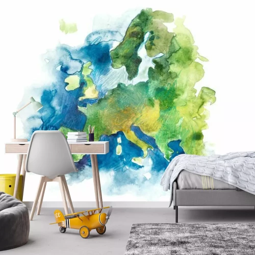 Fotobehang Europa op de kaart